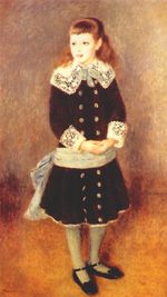 Ренуар Марта Берар Девочка с синим платком 1879г